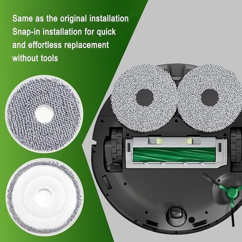وسادات ممسحة بديلة لروبوتات iRobot Roomba Plus 405 و505 كومبو، لمكنسة Dreame X40 Ultra Complete/L10s Pro Ultra Heat/X40 Master/L40 Ultra/L10s Ultra Gen 2 Robot in Kuwait