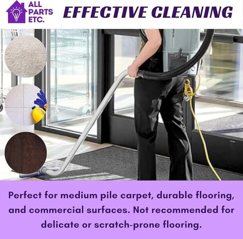 14" Scallop Face Vacuum Floor Tool – Compatible with Proteam Backpack Vacuum 1 1/2" S-Wand Fittings – Commercial Carpet & Floor Cleaning Attachment - Black in Kuwait