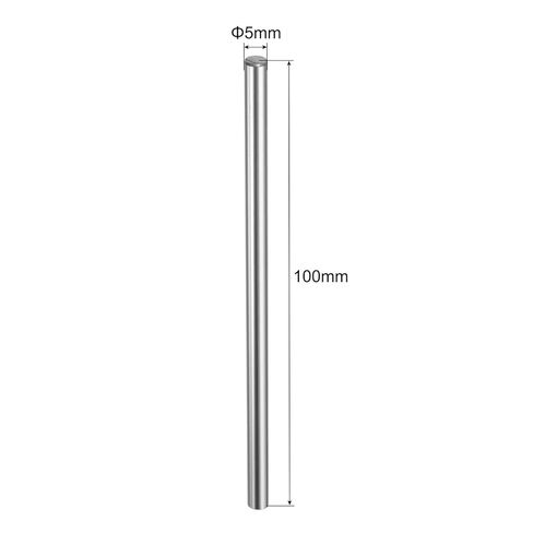 uxcell 2pcs Linear Motion Rod Shaft Guide 5mm x 100mm (0.197" x 3.94") Case Hardened Steel Chrome Plated, Metric Linear Rail Rod for 3D Printer, CNC Machine in Kuwait