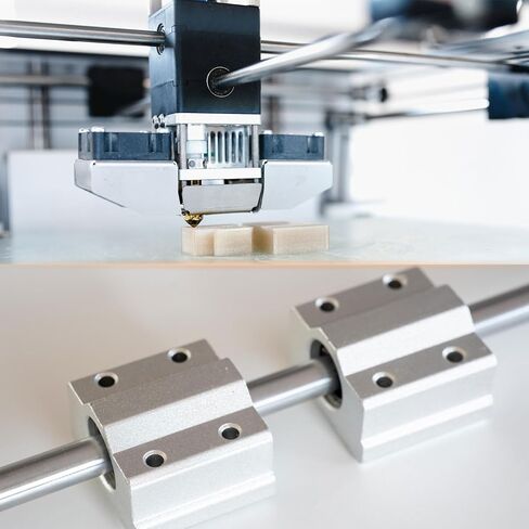 uxcell 2pcs Linear Motion Rod Shaft Guide 5mm x 100mm (0.197" x 3.94") Case Hardened Steel Chrome Plated, Metric Linear Rail Rod for 3D Printer, CNC Machine in Kuwait