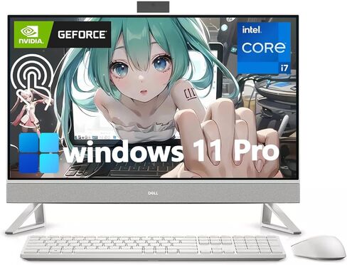 Dell Inspiron 27 "شاشة تعمل باللمس على جهاز كمبيوتر سطح المكتب الكل في واحد للعمل والترفيه-Intel 10-Core 7-150U ، 64GB DDR4 RAM ، 1TB SSD ، NVIDIA MX570A ، Windows 11 PRO ، RIGESI in Kuwait