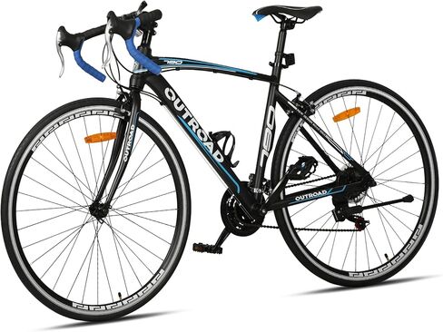 دراجة طريق ذات 21 سرعة مع إطار من سبائك الألومنيوم الخفيفة، دراجة ركاب بعجلة 700C مع فرامل مزدوجة على شكل حرف V، دراجة سباق أسرع 26 بوصة للرجال والنساء، دراجة الترياتلون للبالغين (أزرق) in Kuwait