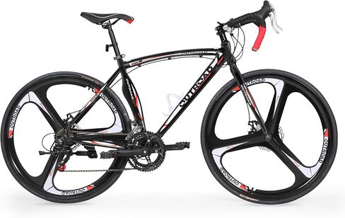 Betterland 14/21 Speed Road Bike, 700C Wheel Road Commuter Bicycle with Dual Disc/V Brakes, Light Aluminum Alloy Frame, Adult Faster Racing Bike for Men and Women in Kuwait