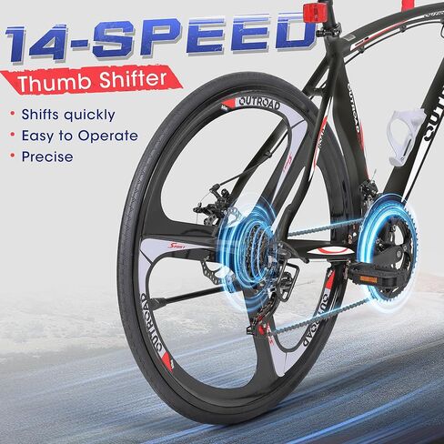 Betterland 14/21 Speed Road Bike, 700C Wheel Road Commuter Bicycle with Dual Disc/V Brakes, Light Aluminum Alloy Frame, Adult Faster Racing Bike for Men and Women in Saudi Arabia