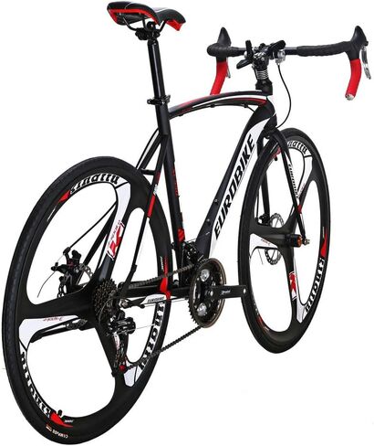 Eurobike HYXC550 Road Bike,21 Speed 54cm Frame Road Bicycle for Men and Women,Disc Brake 700C Adult Bike (3 Spoke Wheel) in Kuwait