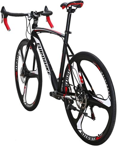 Eurobike HYXC550 Road Bike,21 Speed 54cm Frame Road Bicycle for Men and Women,Disc Brake 700C Adult Bike (3 Spoke Wheel) in Kuwait