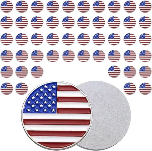 50 Pcs Magnetic Golf Ball Markers, Markers Assorted Patterns Value Gift Set Mark Golf Divot Tool Accessories for Men Weman Golfers in Kuwait