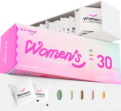 Women's Daily Vitamin Packs – All-in-One Multivitamin with Probiotics, D3+K2, NR1000, Ashwagandha & Minerals for Energy, Stress, Gut & Hormone Balance – 30 Day Travel Essentials for Women’s Health in Kuwait