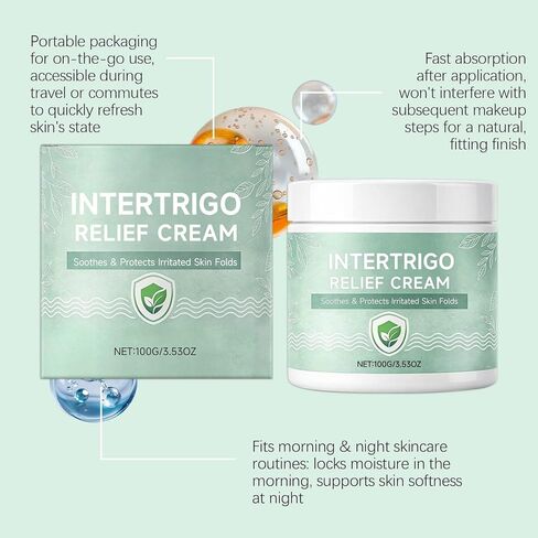 عبوتان من كريم إنترتريجو - كريم حاجز مطوي للبشرة للحماية من الرطوبة والاحتكاك، يساعد على دعم راحة البشرة، تركيبة غير دهنية سريعة الجفاف للمناطق المعرضة للاحتكاك، 3.4 أونصة in Kuwait