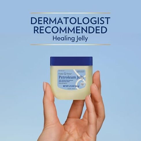 فوستر آند ثرايف بتروليوم جيلي لحماية البشرة، حجم سفر 3.75 أونصة، تخفيف جفاف الجلد، يحمي الجروح الطفيفة، يوصى به أطباء الجلدية، خالي من العطور، يحبس الرطوبة، 3 عبوات in Kuwait