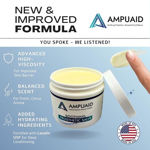 Soothing Prosthetic Salve [New Formula] – High-Viscosity Barrier with Lanolin USP & Organic Beeswax, 4 oz in Kuwait