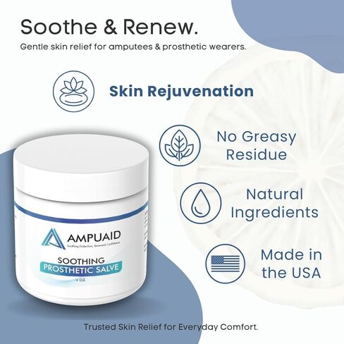 Soothing Prosthetic Salve [New Formula] – High-Viscosity Barrier with Lanolin USP & Organic Beeswax, 4 oz in Kuwait
