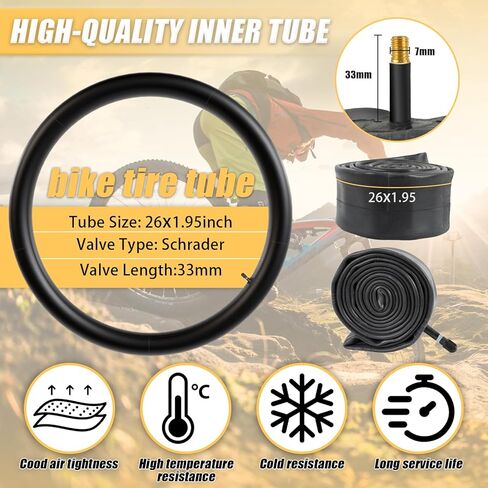 26x1.95 Mountain Bike Tire: Puncture-Resistant and Wear-Resistant 26 Inch Bike Tires - Folding MTB Bike Tire Fit for Mountain Road and Street in Kuwait