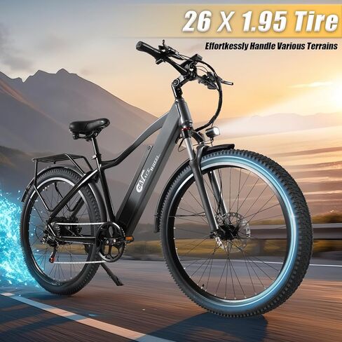 26x1.95 Mountain Bike Tire: Puncture-Resistant and Wear-Resistant 26 Inch Bike Tires - Folding MTB Bike Tire Fit for Mountain Road and Street in Kuwait
