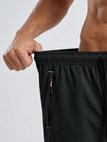 2 Pack Mens Athletic Shorts Quick Dry Lightweight Workout Shorts Summer Casual Exercise Short with Zipper Pockets in Saudi Arabia