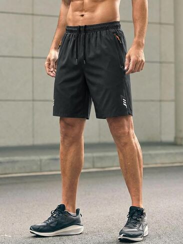 2 Pack Mens Athletic Shorts Quick Dry Lightweight Workout Shorts Summer Casual Exercise Short with Zipper Pockets in Saudi Arabia