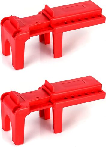 QWORK Ball Valve Lockout, Safety Lock, 1/2" - 2-1/2" Diameter, 2 Pack, Red in Saudi Arabia