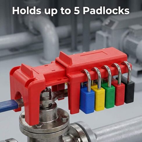 QWORK Ball Valve Lockout, Safety Lock, 1/2" - 2-1/2" Diameter, 2 Pack, Red in Saudi Arabia