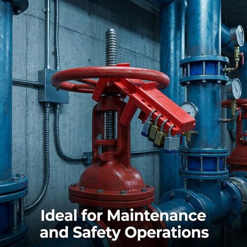 QWORK Ball Valve Lockout, Safety Lock, 1/2" - 2-1/2" Diameter, 2 Pack, Red in Saudi Arabia