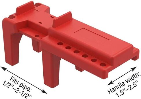 QWORK Ball Valve Lockout, Safety Lock, 1/2" - 2-1/2" Diameter, 2 Pack, Red in Saudi Arabia