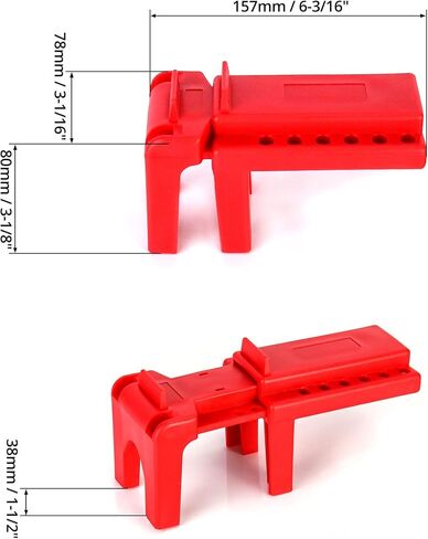 QWORK Ball Valve Lockout, 1/2" - 2-1/2" Diameter, Red in Kuwait