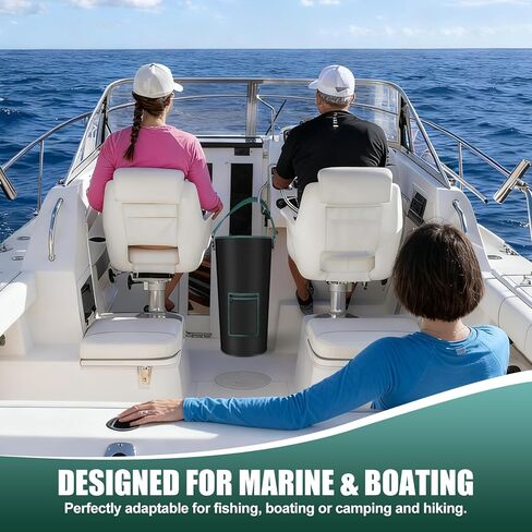 Boat Trash Can, Portable Boat Trash Bag Reusable Trash Bag 100% Odor & Leak Resistant 10-13 Gal Garbage Bag, Boat Accessories Marine, Pontoon Boat Accessories, Fishing, Sandbar, Kayak, RV, or Camping in Kuwait