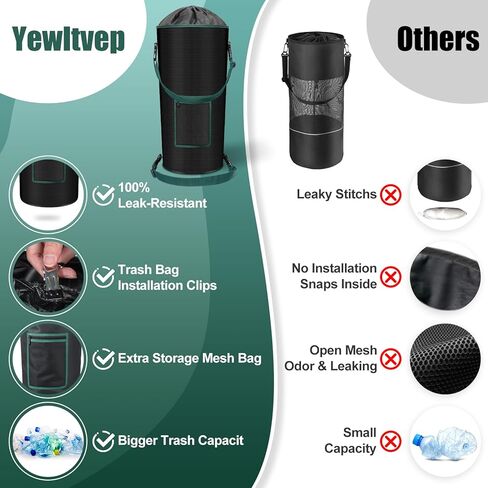 Boat Trash Can, Portable Boat Trash Bag Reusable Trash Bag 100% Odor & Leak Resistant 10-13 Gal Garbage Bag, Boat Accessories Marine, Pontoon Boat Accessories, Fishing, Sandbar, Kayak, RV, or Camping in Kuwait