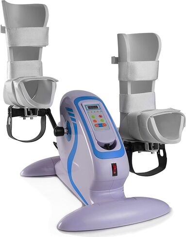 Electric Pedal Exerciser for Seniors with Remote Control, Motorized Leg Exercise Machine with 10 Speed Levels, Quiet Pedal Exerciser with LCD Display for Home & Office in Saudi Arabia