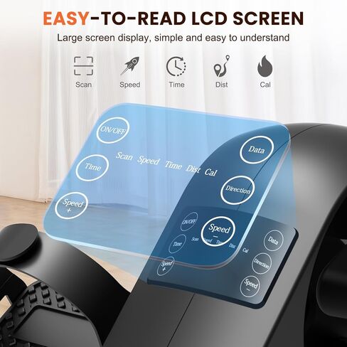 دراجة تمرين بدواسة تحت المكتب - دراجة تمرين صغيرة لكبار السن والعلاج الطبيعي مع 12 سرعة قابلة للتعديل وجهاز تحكم عن بعد وشاشة LCD in Kuwait