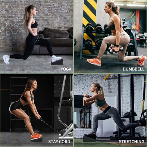 لوح مائل من تيمازي لتمتد ربلة الساق، 6 حزم زوايا قابلة للتعديل، لوح مائل مطاطي غير قابل للانزلاق، معدات نقالة إسفين القرفصاء للعلاج الطبيعي في المنزل، إسفين تمدد ربلة الساق لتحسين الجزء السفلي من الساق in Kuwait