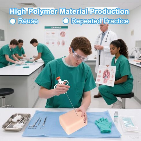 Ultrasound Puncture Training Model, Superficial Lymph Node, Tumor, and Mass Simulator, Small Lesion Localization Biopsy Practice Phantom, for Medical Teaching, Practicing in Kuwait