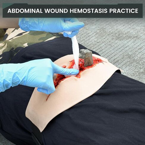 Wearable Wound Belly Model Training Kit, Wound Packing and Stop The Bleed Training Kit, Suitable for First Aid Training, Medical Training - Handbag in Kuwait