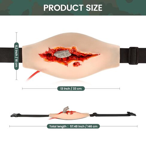 Wearable Wound Belly Model Training Kit, Wound Packing and Stop The Bleed Training Kit, Suitable for First Aid Training, Medical Training - Handbag in Kuwait