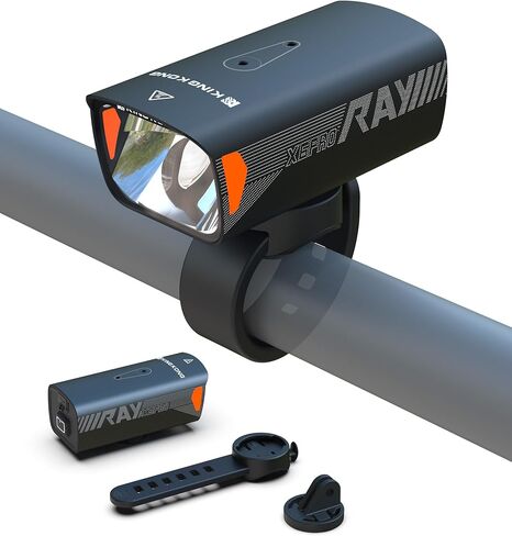 مصباح أمامي للدراجة Kingkong X6PRO LED 2000 لومن فائق السطوع للدراجة الأمامية، نوع C قابل لإعادة الشحن 5000 مللي أمبير في الساعة، متوافق مع Garmin & GoPro Mount لدراجة الطريق MTB الليلية لركوب الدراجات في المناطق الحضرية in Saudi Arabia