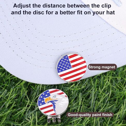 6pcs Golf Ball Markers with Hat Clips Set, Detachable 4 Golf Ball Markers and 2 Magnetic Hat Clips Perfect On-Course Accessories for Men Women Golfer in Saudi Arabia