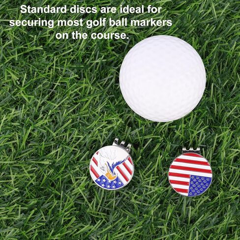 6pcs Golf Ball Markers with Hat Clips Set, Detachable 4 Golf Ball Markers and 2 Magnetic Hat Clips Perfect On-Course Accessories for Men Women Golfer in Saudi Arabia