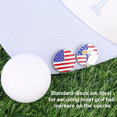6pcs Golf Ball Markers with Hat Clips Set, Detachable 4 Golf Ball Markers and 2 Magnetic Hat Clips Perfect On-Course Accessories for Men Women Golfer in Saudi Arabia