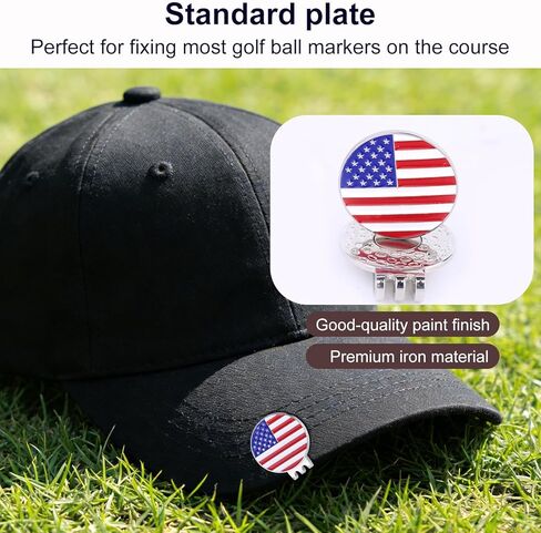 6pcs Golf Ball Markers with Hat Clips Set, Detachable 4 Golf Ball Markers and 2 Magnetic Hat Clips Perfect On-Course Accessories for Men Women Golfer in Saudi Arabia