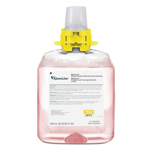 Manual Pink Cranberry Foam Handwash, 5161-04-BCE00YL, 1250 ml Refills | 4 Bottles/Case in Kuwait