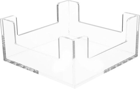 NUOBESTY Acrylic Paper Napkin Holder with Sunken Edges, Square Tissue Dispenser Box for Kitchen and Bar, Freestanding Beverage and Party Napkin Organizer for Home and Restaurant in Saudi Arabia