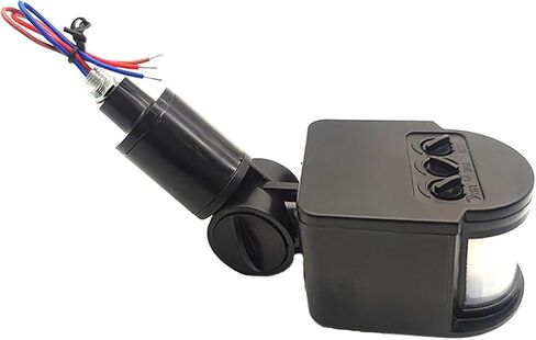 كاشف حركة PIR ، استبدال مستشعر الحركة ، AC110-220V ، في الهواء الطلق المقاوم للماء ، مستشعر جسم الإنسان لضوء LED ، غسق تلقائي لمفتاح محث الفجر (أسود) in Saudi Arabia