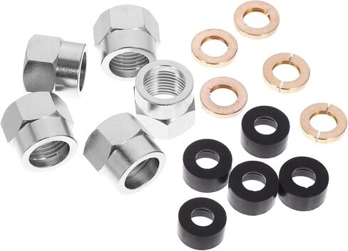 5Pcs Gas Flare Nut Tube Fitting with Spring Washer for Secure Gas Connection Reliable Leak Performance Construction for Use in Kuwait