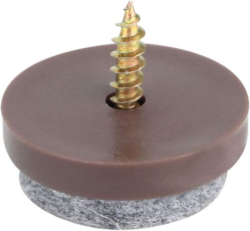 وسادات، مسامير لباد غير قابلة للانزلاق مقاس 24 مم مع برغي متحرك لأعماق تسمير مختلفة، واقيات أرضية مقاومة للخدش من الفولاذ المقاوم للصدأ لكرسي الطاولة والأريكة والأثاث الخشبي (28 مم) in Kuwait