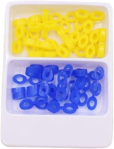 40pcs Dental Elastic Rubber Fixing Wedges Matrix Matrices Dam Composite 2 Sizes in Saudi Arabia