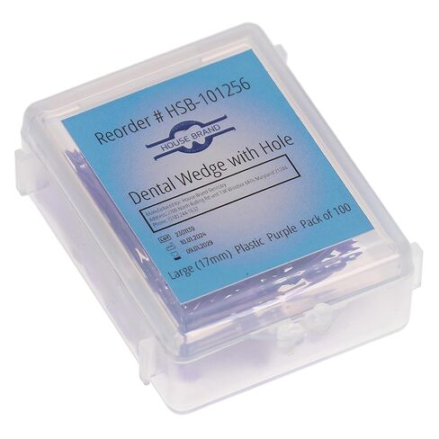 101256 HSB Dental Matrix Wedges with Hole Large 17mm Plastic Purple 100/Pk in Saudi Arabia