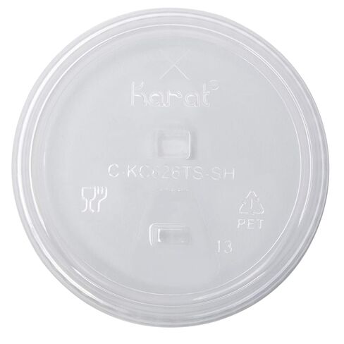 Karat C-KC626TS-SH غطاء بدون غطاء بقطر 98 مم لأكواب PET سعة 12-24 أونصة - (علبة تحتوي على 1000 قطعة) in Saudi Arabia