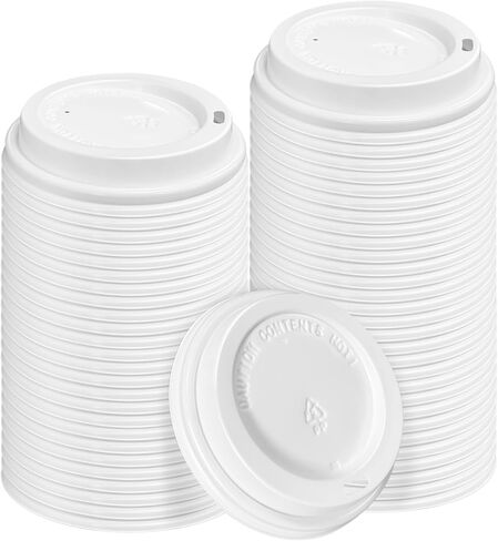 240 Pack Coffee Cup Lids, Disposable Coffee Lid, Leak Proof Plastic Lids for 10, 12, 16, 20, 24 oz Paper Cups, Hot Cup Lid 3.54 Inches/90 mm Diameter in Saudi Arabia