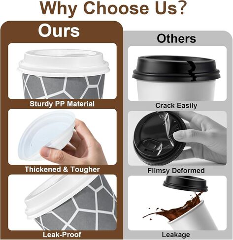 240 Pack Coffee Cup Lids, Disposable Coffee Lid, Leak Proof Plastic Lids for 10, 12, 16, 20, 24 oz Paper Cups, Hot Cup Lid 3.54 Inches/90 mm Diameter in Saudi Arabia