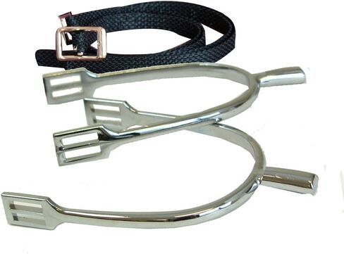 Coronet Men's Prince of Wales Never Rust Spurs with Straps in Kuwait