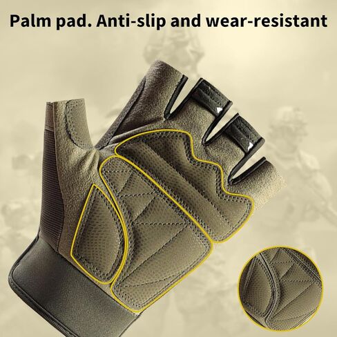 Cycling Gloves for Men - Half Finger Biking Gloves with EVA Padding, Anti-Slip, Shockproof & Breathable for Outdoor Sports in Kuwait